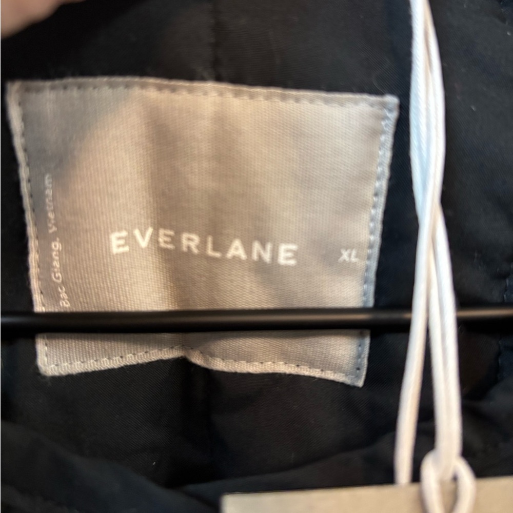 Everlane The Cotton Quilted Jacket‎ Black Button Front Women Chore Coat Thermal - Picture 8 of 8
